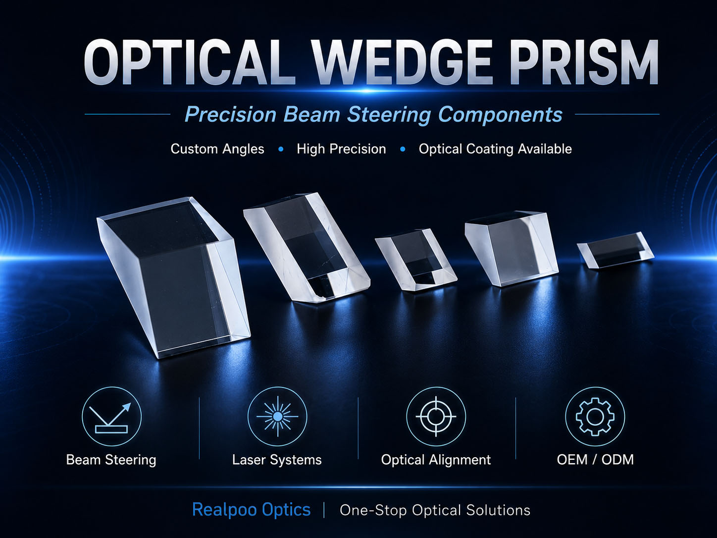 Optical Wedge Prisms for Precision Beam Steering Applications